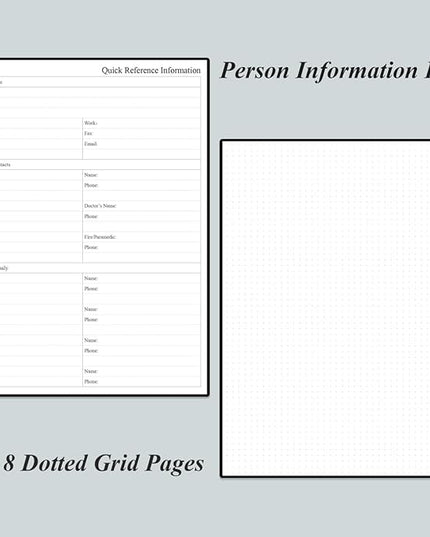 Daily Planner Undated - A4 To Do List Notebook Hourly Schedules, Spiral Appointment Planner for Women and Men,PVC Hardcover, Inner Pocket, Elastic Closure, 8.5" x 11", Black