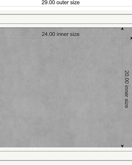 Amanti Art White Framed Magnetic Board 25x29 Medium Vision Board for use with Magnets, 100% Metal Sheet to Display Items as Office Decor or for Home Organization in mudroom, Kitchen or Kids Room