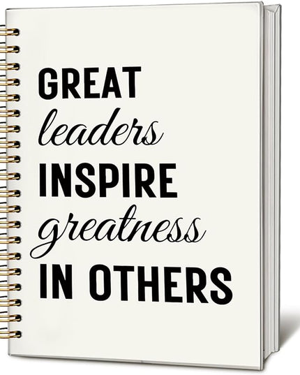 LIANHW Leader Gifts Notebooks for Note Taking, Inspirational Leader Notebook, Appreciation Gift for Leaders Journal, Great Leaders Inspire Greatness in Other Journals for Writing,Office Spiral Notebook 5.5x8.3 Inch