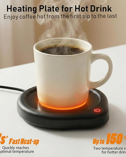 Oracer Coffee Mug Warmer, Cup Warmer for Desk with Auto Shut Off Smart Temperature Settings, Electric Beverage Tea Water Milk Heater for All Cups and Mugs, Heating Plate Candle Wax Warmer