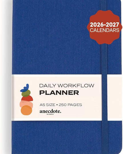 Anecdote 2026-2027 Planner: A Monthly, Weekly & Daily Planner with Calendar | 8.5" x 5.2" | Hardcover To-Do List Organizer, Planning Your Success, Start Anytime, Achieve Productivity Goals (Royal Blue)