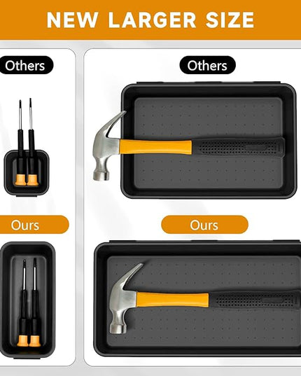 [60 PCS Upgraded] FLYVOLE Tool Box Organizer Tray, Toolbox Desk Drawer Organizer, Tool Box Tray, Toolbox Organization Storage for Rolling Tool Chest (60 PCS)