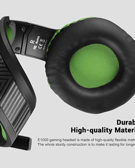 EKSA E1000 Gaming Headset, Computer Headphones with Noise Canceling Mic & RGB Light, Compatible with PC, PS4, PS5, Laptop