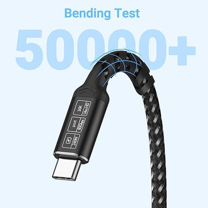 USB Data Cable(3.3FT, 2packs) 80Gbps Data Transfer, Bandwidth for 16K/Dual 8K, 240W, Braided USB C Video Cable Compatible Thunderbolt 4/5, SSD, MacBook M4 Pro,Dock,eGPU/USB 4 Monitor