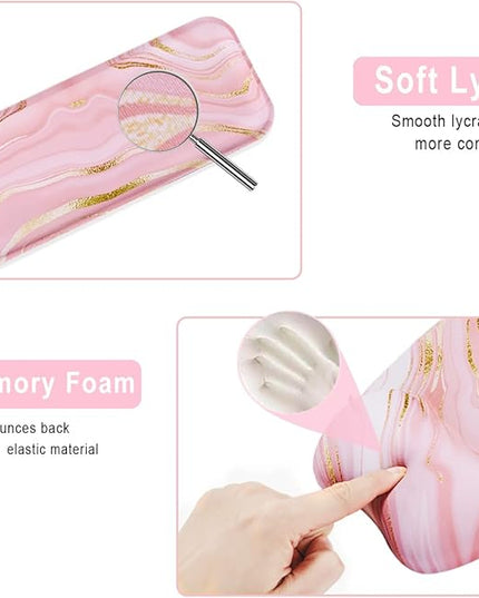 Keyboard Wrist Rest Mouse Pad Wrist Support for Computer Desktop/Laptop/Notebook Memory Foam Keyboard Pad Ergonomic Hand Rest Wrist Cushion for Home Office Gaming - Pink Fluid