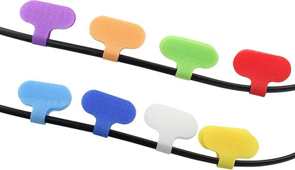 48 Pcs Cable Labels, 8 Colors Write On Cord Labels Self-Adhesive Nylon Wire Labels Identification Tags for Electronic Computers Cable Management
