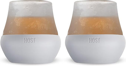 Host Tasting Glass FREEZE, Whiskey Tasting Glasses with Active Cooling Gel, Whiskey Lover Gifts, Gray 6.7oz Set of 2
