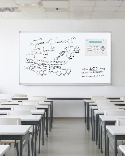 Dry Erase Board 72 x 40 Inch, Large Magnetic White Board for Wall, Maxtek Aluminum Frame Erase Board Presentation Wall-Mounted Marker Board with a Long Pen Tray for Classroom, Office & Home