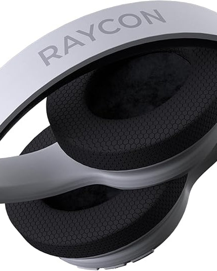 Raycon Fitness Headphones - Wireless Over-Ear-Headphones with 45 Hours of Battery, Active Noise Cancellation, Awareness Mode, 3 Quick Swap Ear Cushions, IPX4 Water Resistance (White)