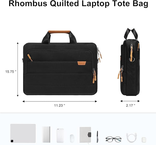 MOSISO Laptop Shoulder Messenger Bag, Computer Bag, Briefcase with Front Rectangle&Horizontal Pockets&Belt