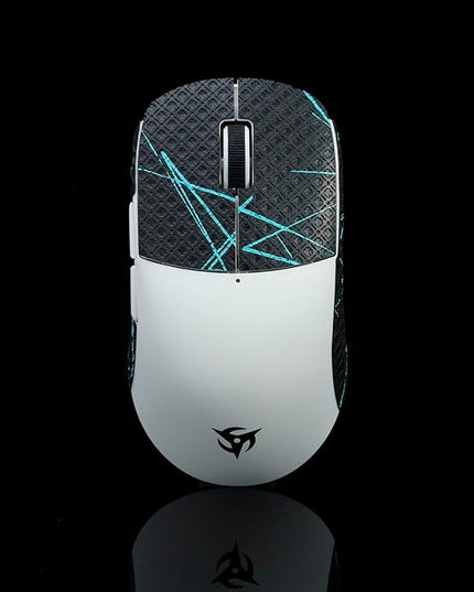 Grip Tape for Vaxee x Ninjutso Sora 4K - Anti-Slip,Enhanced Control, Sweat Resistance,Improves FPS Gaming Grip & Mouse Protection [Pre-Cut] Black White 0.4mm