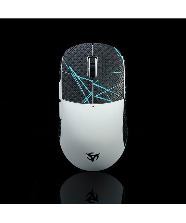 Grip Tape for Vaxee x Ninjutso Sora 4K - Anti-Slip,Enhanced Control, Sweat Resistance,Improves FPS Gaming Grip & Mouse Protection [Pre-Cut] Black White 0.4mm