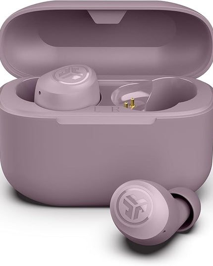 JLab Go Air Pop+ True Wireless Earbuds, in Ear Headphones, Bluetooth Earphones, 35H Playtime Ear Buds, Bluetooth Earbuds with Microphone, USB-C Charging Case, Dual Connect, EQ3 Sound, Mauve
