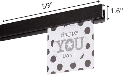 STAS papergrip - Restaurant Ticket Holder - Ticket Rail Bulletin bar - Poster Hanger - 59 inch (150 cm) (Black)