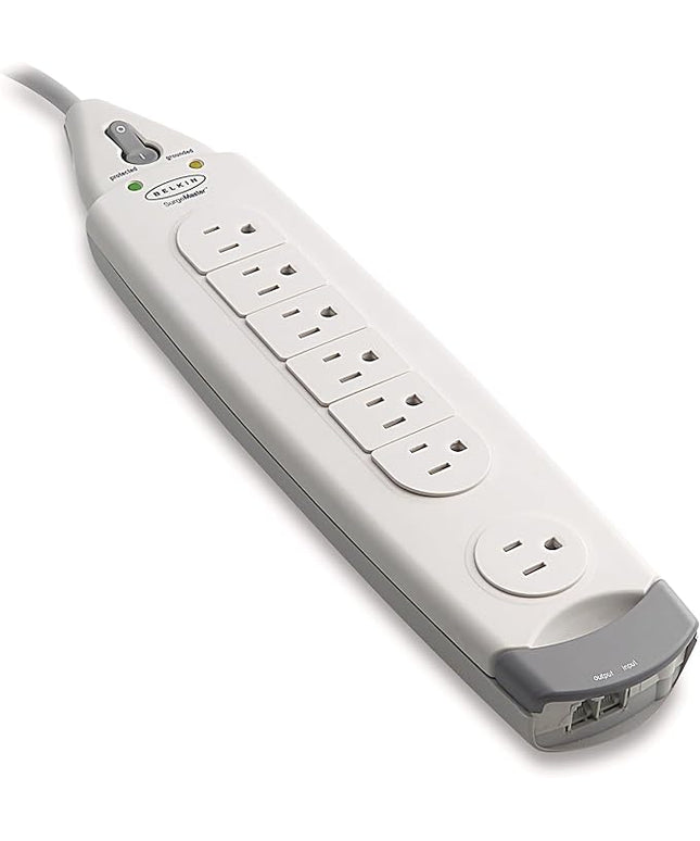 Belkin 7-Outlet SurgeMaster Home Series Power Strip Surge Protector with 12ft Cord, 1060 Joules, White