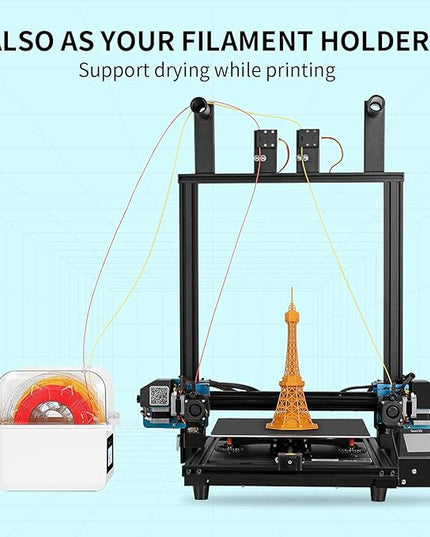 Sovol Filament Dryer 2025, SH01 Filament Dehydrator 3D Printer Spool Holder with Upgraded Fan, Dry Box for Keeping Filament Dry, Compatible with 1.75mm, 2.85mm PLA PETG TPU ABS