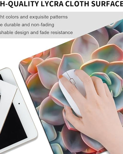 Succulent Square Mouse pad, Texture, Waterproof, Anti Slip Rubber Base, Computer Mouse pad, Laptop Mouse pad