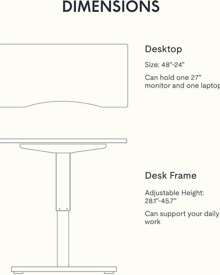 FLEXISPOT EN1 Bamboo Standing Desk, 48 x 24 Inches Whole-Piece Electric Height Adjustable Desk for Home Office (Silver Frame + Bamboo Curved Desktop, 2 Packages)