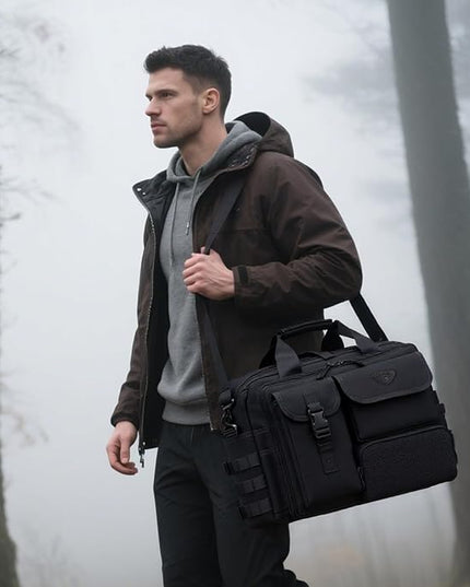 Stypos Tactical Laptop Bag for Men,14inch/15.6inch/17.3inch Messenger Bag Military Shoulder Bag,Flight Work Bags for Pilots