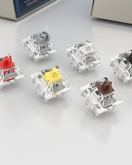 GATERON G Yellow Pro V3.0 Pre-lubed 5pin Linear Switch for SMD RGB MX Mechanical Gaming Keyboard Switches (90 Pcs-5pin, Yellow)