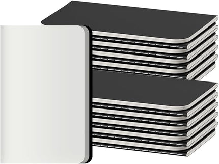 Blank Pocket Notebooks, 20 Pack Small Notebook Bulk, 3.5x5.5 inch, A6 Size Thick 80GSM Unlined Paper, Black Cover Mini Journal for Men, Women, Journaling & Business Notes