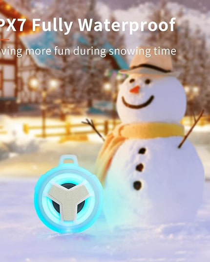 EBODA Bluetooth Shower Speaker, Portable Bluetooth Speakers, IP67 Waterproof Wireless Speaker with LED Light, 2000mAh, True Wireless Stereo, for Men and Women, Unique Music Gifts