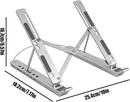 Laptop Docking Stand USB – Ergonomic Foldable Cooling Tablet Support, RGB Station Desk Computer, Monitor Display Office Home Work | Desk Computer Monitor Display Office Home Work Charging
