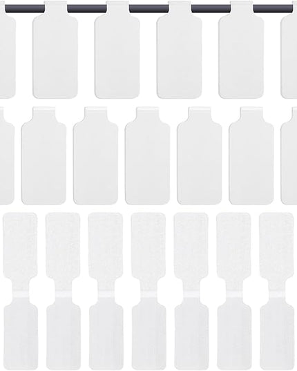 50 Pack Nylon Writable Self-Adhesive Labels - White, Waterproof, Reusable Cable Tags for Electronics, Computers & Cable Management