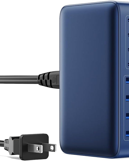 USB C Charger 200W USB C Charger Block,Upgraded GaN III 8-Port Fast Charging Station Hub,PD 65W Laptop Charging Adapter Compatible with MacBook Pro/Air,DELL,Steam Deck,iPhone 16/15/14,Galaxy S23/22