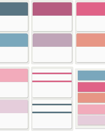ELII 300 PCS Tabs 2 Inch Sticky Index Tabs,Writable and Repositionable Book Tabs File Tabs Self Adhesive,Page Markers for Pages Notebooks