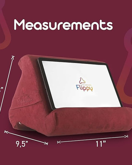 Flippy Original Tablet Pillow Stand & iPad Holder, Gift for Book Lovers & Readers, Multi-Angle Stand with Storage for Lap, Desk & Bed, Compatible with Kindle, Fire, iPad & Samsung, Nebbiolo