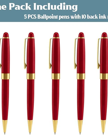 Ancolo Personalized Business Ballpoint Pens-Medium Point Nib - Quality Pens Metal Body no plastic, Engraving With Your Name/Message Corporate Executive Gift for any occations
