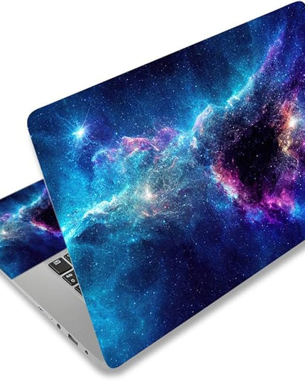 Laptop Skin Sticker Decal Cover, 11.6”12" 13" 13.3" 14" 15" 15.4" 15.6" Laptop Netbook Skin Sticker Cover Art Notebook Protector (2 Wrist Pad Included), Removable Reusable, Easy to Apply, Galaxy Space