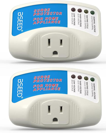 BSEED Voltage Protector, Single Outlet Surge Protector Plug in for Home Appliance Multi Function Plug with Protection Wall Mount Power Suppressor for TV/PC/Refrigerator, 15A, 125V, 1875W, 2 Pack