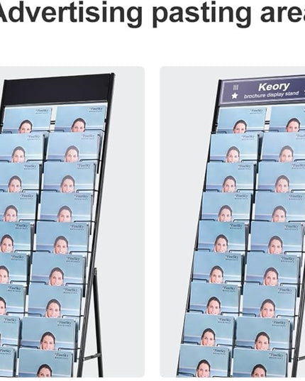 magazine display stand Double A4 width 10 layer brochure display stand for trade show and Public areas (Double A4 width)