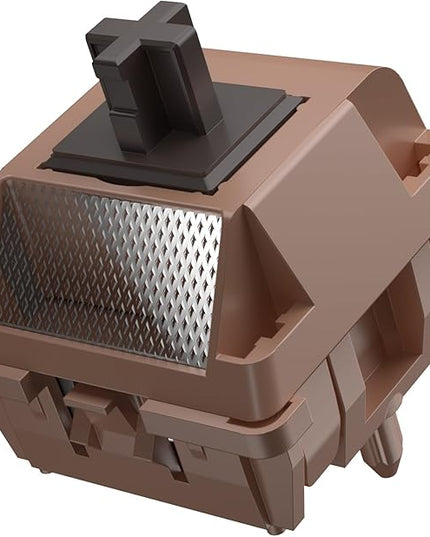 DUROCK Mocha Chocolate T1 Switches, Full POK T1 Tactile Switch 62g Long Spring, Light Diffuser 5 Pins Lubed Mechanical Keyboard Switches (90pcs)