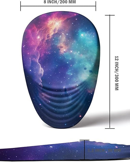 Ergonomic Mouse Pad Wrist Support, Mouse Pad with Wrist Rest, Entire Memory Foam & Non-Slip PU Base MousePads with Stepped-Wedge Design for Pain Relief, Desk, Office, Home, Galaxy