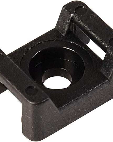 GTSE 8 Inch black Zip Ties, Saddle Mounts and Self Tapping Screws Set, 100 Pack Cable Ties, 50lb Strength, UV Resistant Strong Self-Locking Tie Wraps