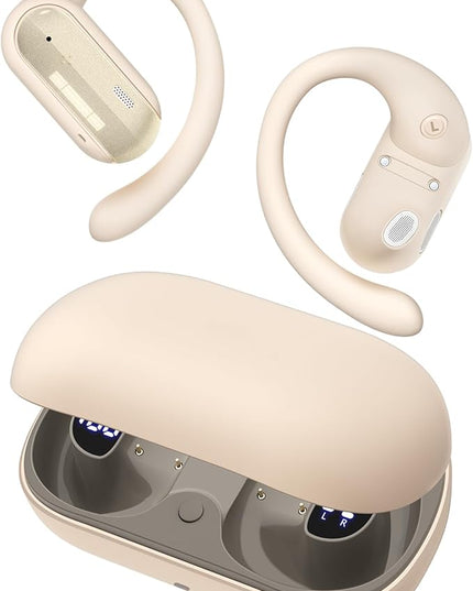 Wireless Earbuds with Earhooks Bluetooth 5.3, Over-Ear Workout Headphones, ireless Charging Case, 40 Hours Battery