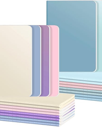 Ddaowanx 24 Pack Colorful Lined Notebooks, Journals in Bulk, 72 Pages, 36 Sheets,8.3x5.5 Inch, A5 Size, Travel Writing Notebooks Journal for Office School Supplie(Lined-24pack, 8 Colors)