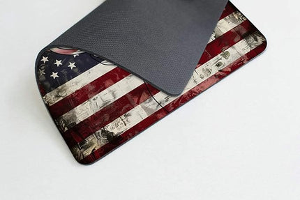 Square Mouse Pad Majestic Deer and National Flag 1,Gaming Mouse Pads for Desk,Soft Computer Waterproof Non-Slip Mouse Mat