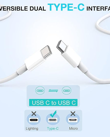 Long USB C Cable for iPhone 16 15 Charger,2Pack 20W USB C Charger Block i Phone 16 Pro Fast Charging 6FT C to C Cord Cable for iPhone 16/16 Pro/16 Plus/16 Pro Max/15/15 Plus/15 Pro Max/15 Pro/iPadPro