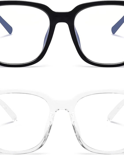 PANNER Oversized Square Blue Light Blocking Glasses for Women Men Anti Glare Reduce Eyestrain Computer Glasses