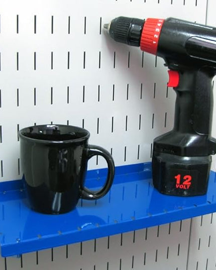 Wall Control Shelf 6in Deep Pegboard Shelf Assembly Pegboard and Slotted Tool Board - Blue