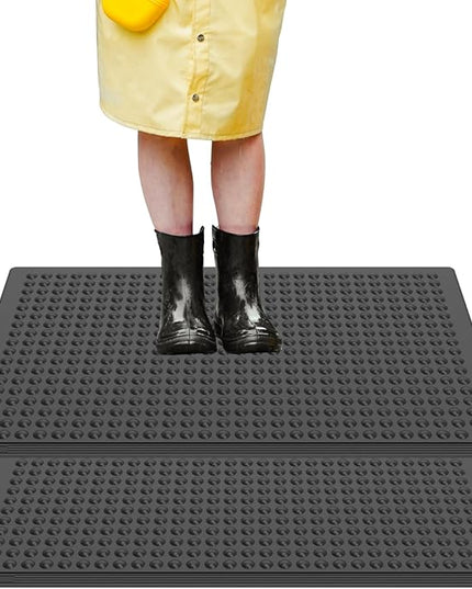 60"×36" Heavy Duty Outdoor Rubber Mat for Floor, Commercial Non Slip Indoor Floor Mat Use for Commercial Kitchen, Ramp, Pool, Restaurant, Garage(2 PCS)