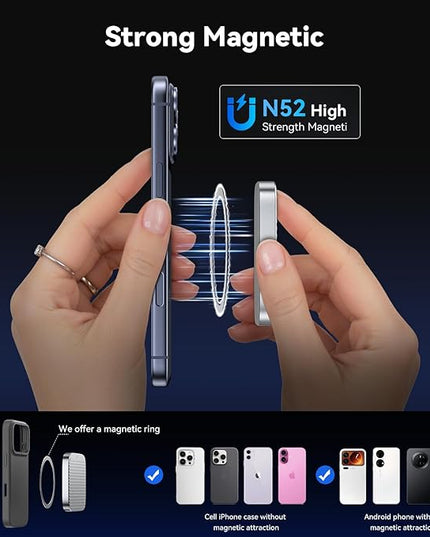 512G External SSD Magnetic Portable SSD USB 3.2 Gen 2x2 up to 2000MB/s 4K 120 fps ProRes HDR Video Record Metal USB-C External Solid State Drive for iPhone 16 Pro Max, Smartphone, Tablet, Laptop