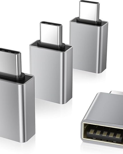 Elebase USB C Adapter for New iPhone 17 16 4Pack,USBC Male to USB 3.0 Female Adapter,Type C Thunderbolt 4 OTG Converter for Receivers Dongles,Hard Disk,Printers,Camera,Tablet,Laptop,Microsoft Surface