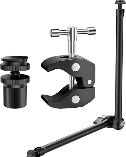 EMART 22inch Articulating Magic Arm Camera Mount with Super Clamp, Friction Power Adjustable Camera Mounts & Clamps with Magicarm and Cold Shoe for Photography/Videography/Webcam/Flash Light