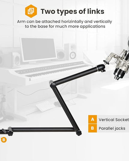 TARION Camera Desk Mount Stand - Articulating Arm, Flexible Overhead Mount, Adjustable Heavy Duty Tabletop DSLR Arm Boom for Flat Photography, Videography, Filming, Live Streaming TKB01