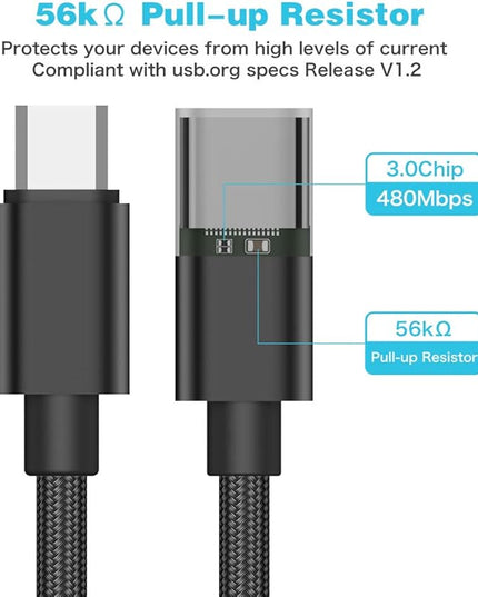 USB C to Micro USB Adapter, KUXIYAN (2 Pack) Type C Female to Micro USB Male Charger Connector Support Charge & Sync Compatible with Samsung Galaxy S7 Edge S6, LG Nexus 5 4 and Micro USB Devices-Black